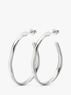 UNOde50 Irregular Hoop Earrings - view 2, Silver