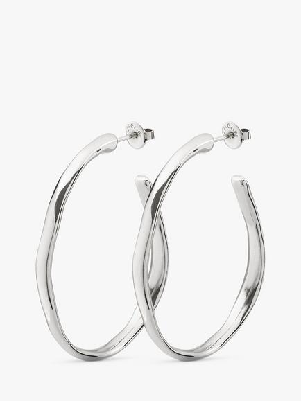 UNOde50 Irregular Hoop Earrings - view 2, Silver