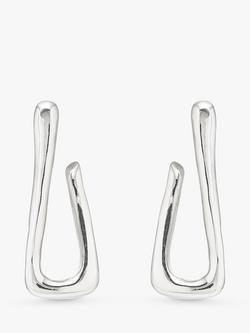 UNOde50 FOR U Shape Drop Earrings, Silver