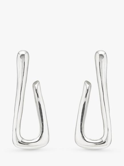 UNOde50 FOR U Shape Drop Earrings, Silver