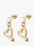 UNOde50 Love Collection Nailed Heart Drop Earrings, Gold