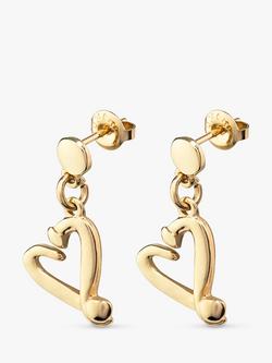 UNOde50 Love Collection Nailed Heart Drop Earrings - view 2, Gold