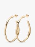 UNOde50 Irregular Hoop Earrings, Gold