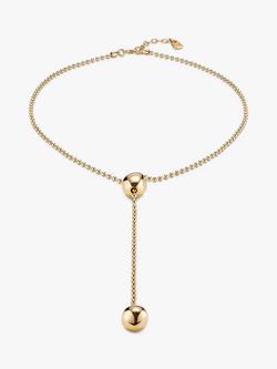 UNOde50 Long Y Necklace - view 2, Gold