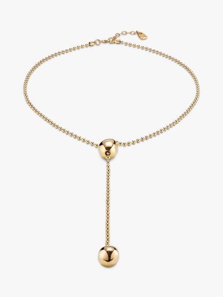 UNOde50 Long Y Necklace - view 2, Gold