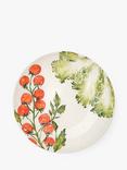 BlissHome Vine Tomatoes & Lettuce Earthenware Serving Dish, 34cm, Red/Green