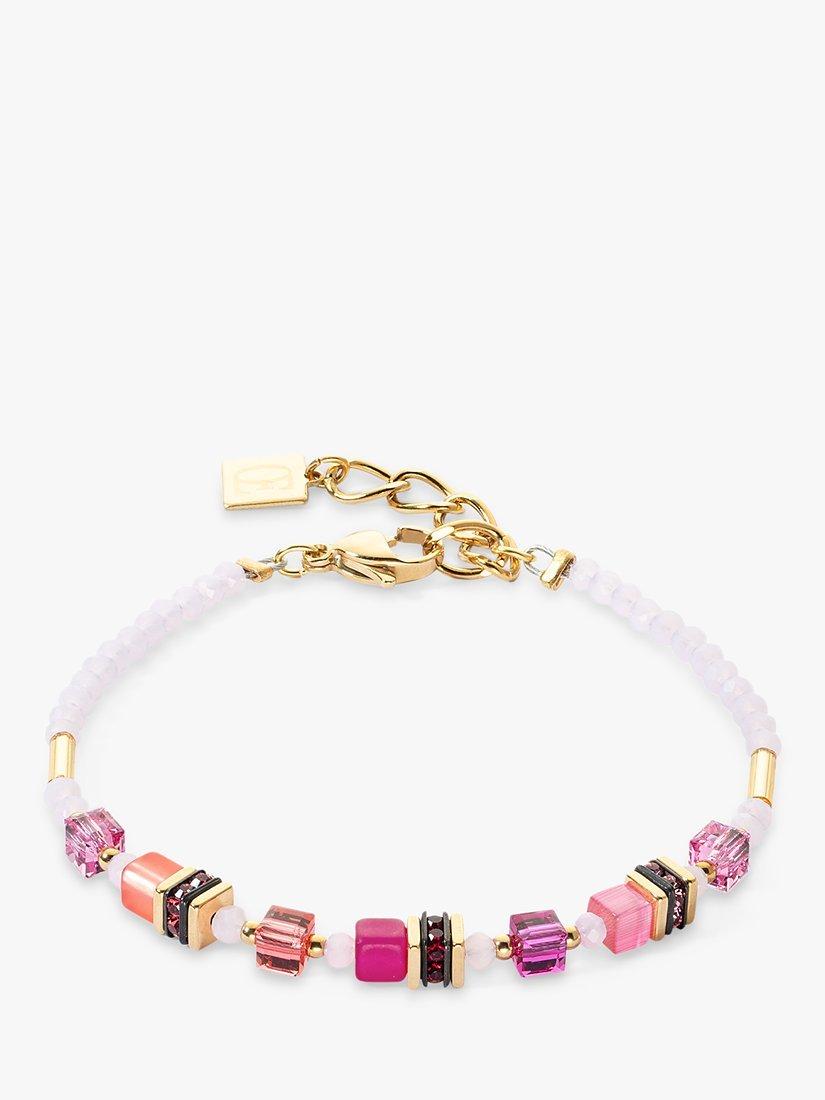 COEUR DE LION Beaded Bracelet, Magenta/Multi
