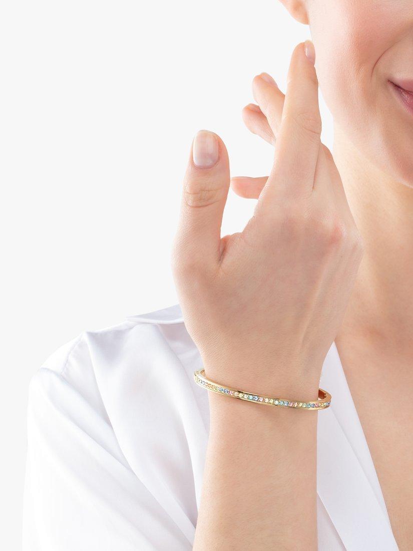 Product image 2 of 2, which shows COEUR DE LION Glass Crystal Bangle, Gold/Multi