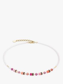 COEUR DE LION Beaded Necklace, Magenta, Magenta