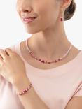 COEUR DE LION Beaded Necklace, Magenta