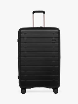 Antler Stamford 4-Wheel 81cm Large Expandable Suitcase, Midnight Black