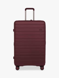 Antler Stamford 4-Wheel 81cm Large Expandable Suitcase, Berry Red