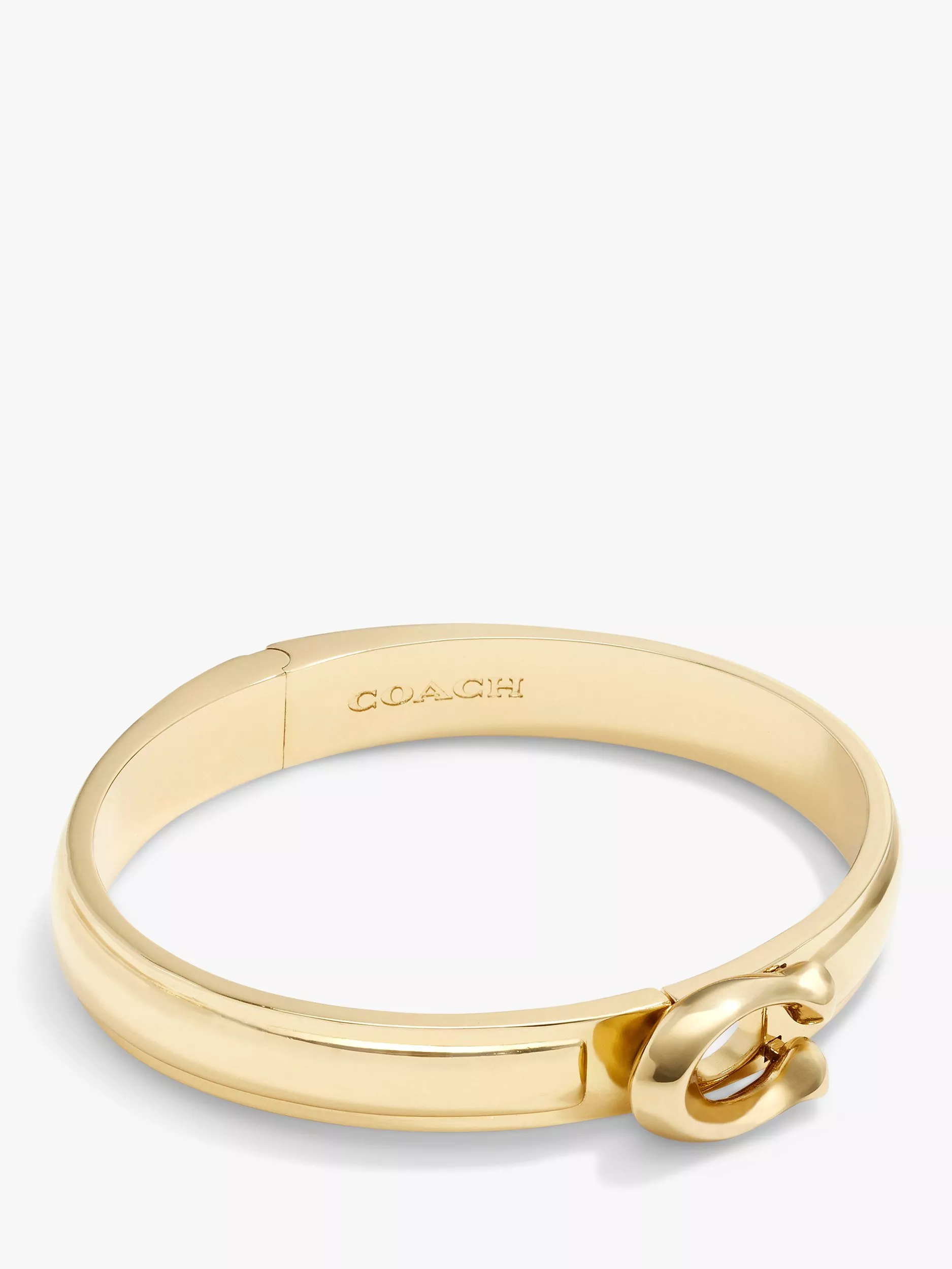 NWOT offers Coach Gold Plated Bangle with Signature C