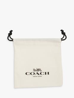 Coach Signature Sculpted C Stud Earrings, Silver - view 2, Silver