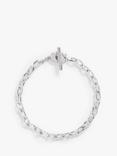 Coach Refined Signature Sculpted C-Link Chain Bracelet, Silver