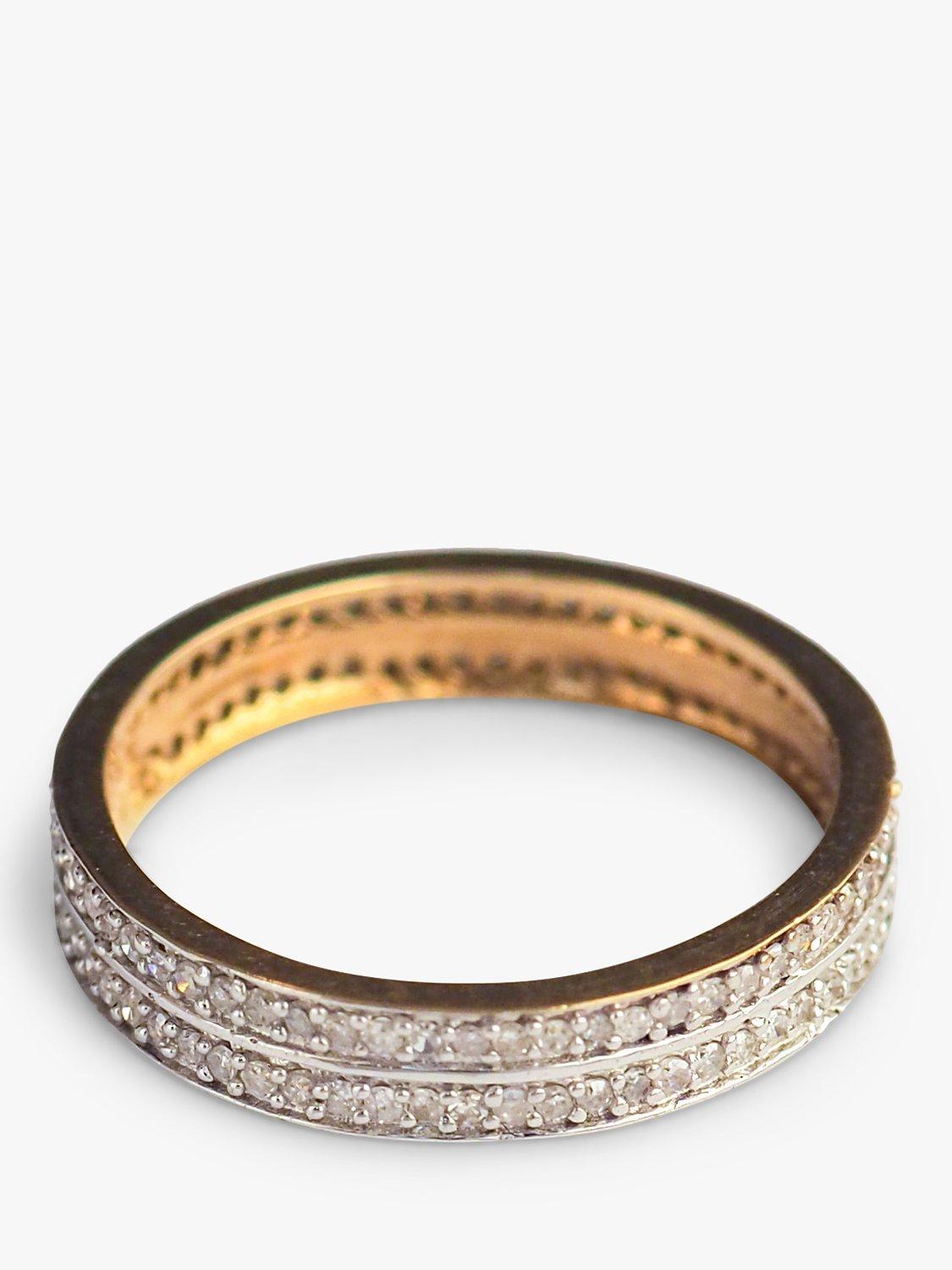 L & T Heirlooms Pre-Loved Double Row Diamond Eternity Band Ring