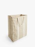 John Lewis Canvas Laundry Bag, Rust Gingham