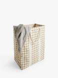 John Lewis ANYDAY Canvas Laundry Bag, Rust Gingham