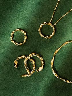 Orelia Ribbon Twist Bangle, Gold - view 2, Gold