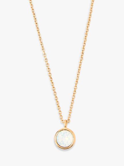 Orelia Swarovski Crystal Opal Ditsy Pendant Necklace, Gold, Gold