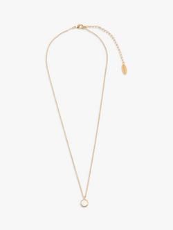 Orelia Swarovski Crystal Opal Ditsy Pendant Necklace, Gold - view 2, Gold