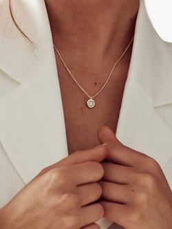 Orelia White Opal Swarovski Crystal Short Ditsy Necklace, Silver - view 2, Silver