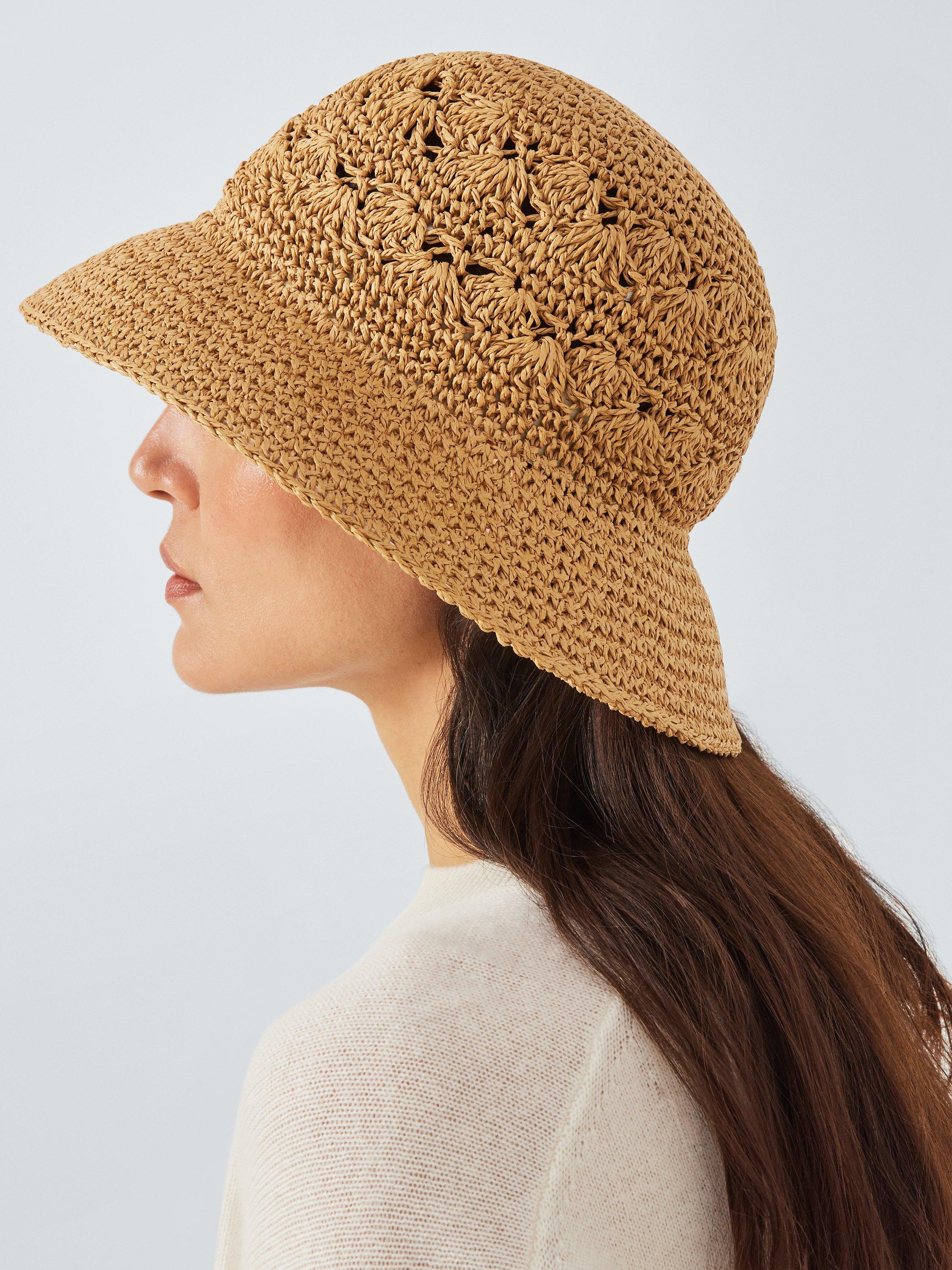 John Lewis Crochet Fan Hat, FSC-Certified, Neutral