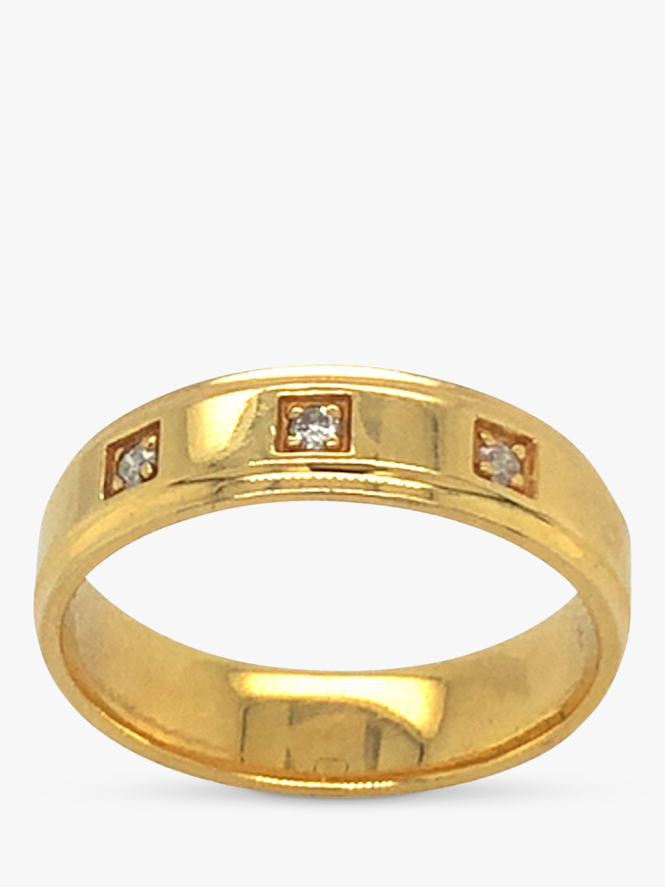 Vintage Fine Jewellery Pre-Loved 18ct Yellow Gold 3 Stone Diamond Ring