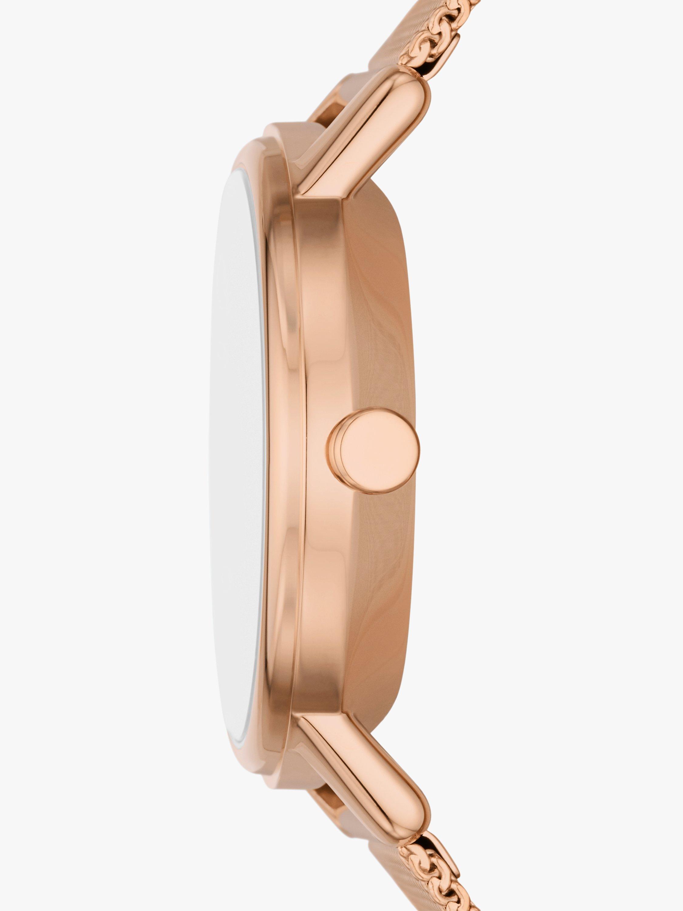 Skagen Women's Kuppel Lille Mesh Strap Watch, Rose Gold SKW3099