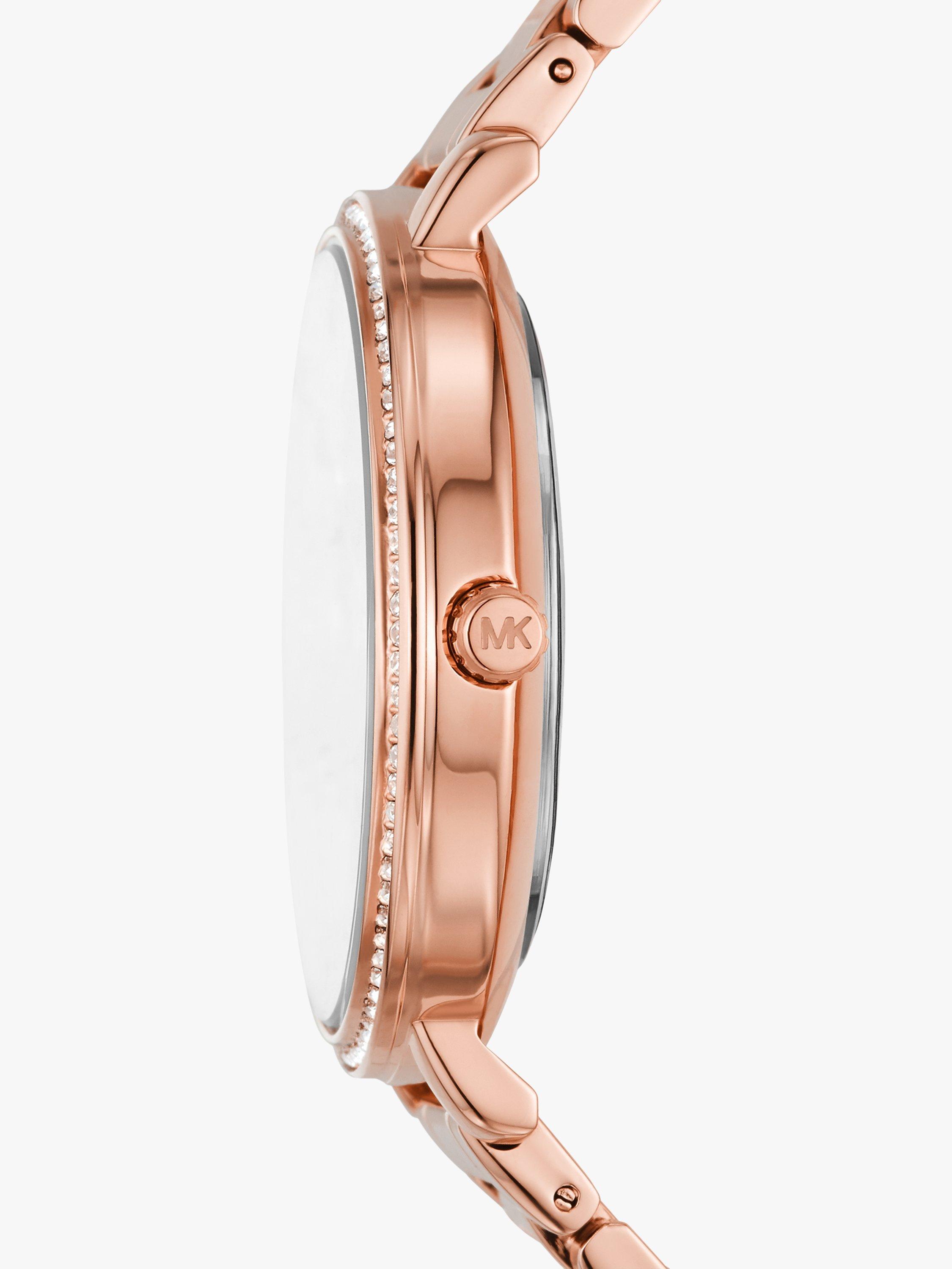 Product image 2 of 5, which shows Michael Kors Women's Pyper Logo Dial Bracelet Strap Watch, Rose Gold MK4594