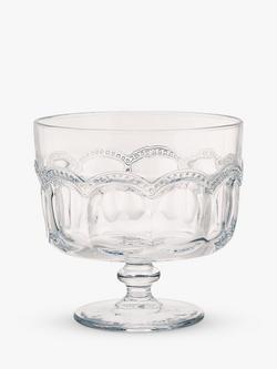 Artland Pearl Ridge Glass Trifle Bowl, 20cm, Clear, Clear