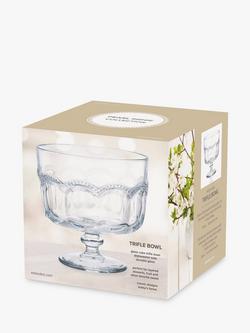 Artland Pearl Ridge Glass Trifle Bowl, 20cm, Clear - view 2, Clear