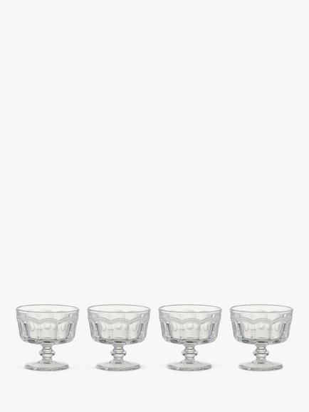 Artland Pearl Ridge Mini Trifle Bowls, 10cm, Set of 4, Clear - view 2, Clear
