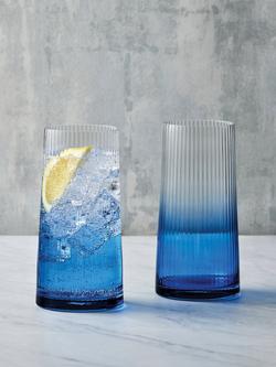 Anton Studio Designs Empire Highball Glasses, Set of 2, 550ml - view 2, Blue