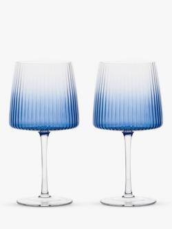 Anton Studio Designs Empire Gin Glasses, Set of 2, 700ml, Blue