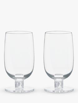 Anton Studio Designs Björn Highball Glasses, Set of 2, 450ml, Clear/White, Clear/White