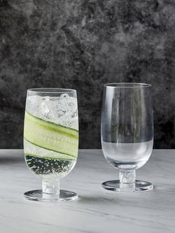 Anton Studio Designs Björn Highball Glasses, Set of 2, 450ml, Clear/White - view 2, Clear/White