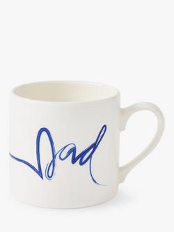 Portmeirion Dad Earthenware Mug, 360ml, Blue/White, Blue/White