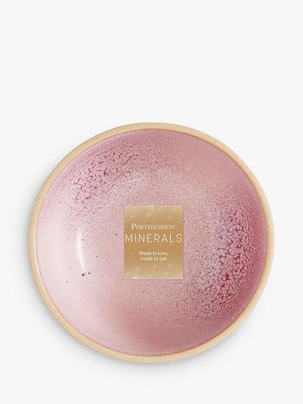 Portmeirion Minerals Stoneware Cereal Bowl, 15.2cm - view 2, Rose Quartz
