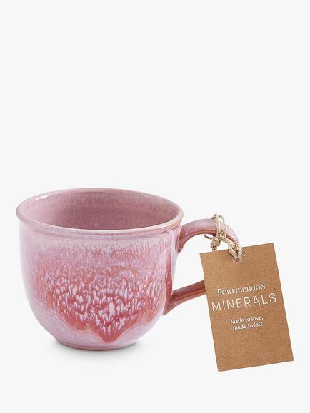 Portmeirion Minerals Stoneware Mug, 300ml - view 2, Rose Quartz