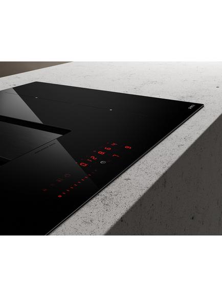 Elica NikolaTesla Alpha 75cm Induction Hob with Integrated Extractor, Black - view 2, Black Glass