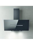 Elica SHY-BLK-90 89.8cm Wall Mounted Chimney Cooker Hood, Black Glass