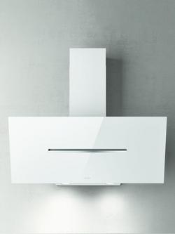 Elica SHY-WH-90 89.9cm Wall Mounted Chimney Cooker Hood, White Glass, White Glass