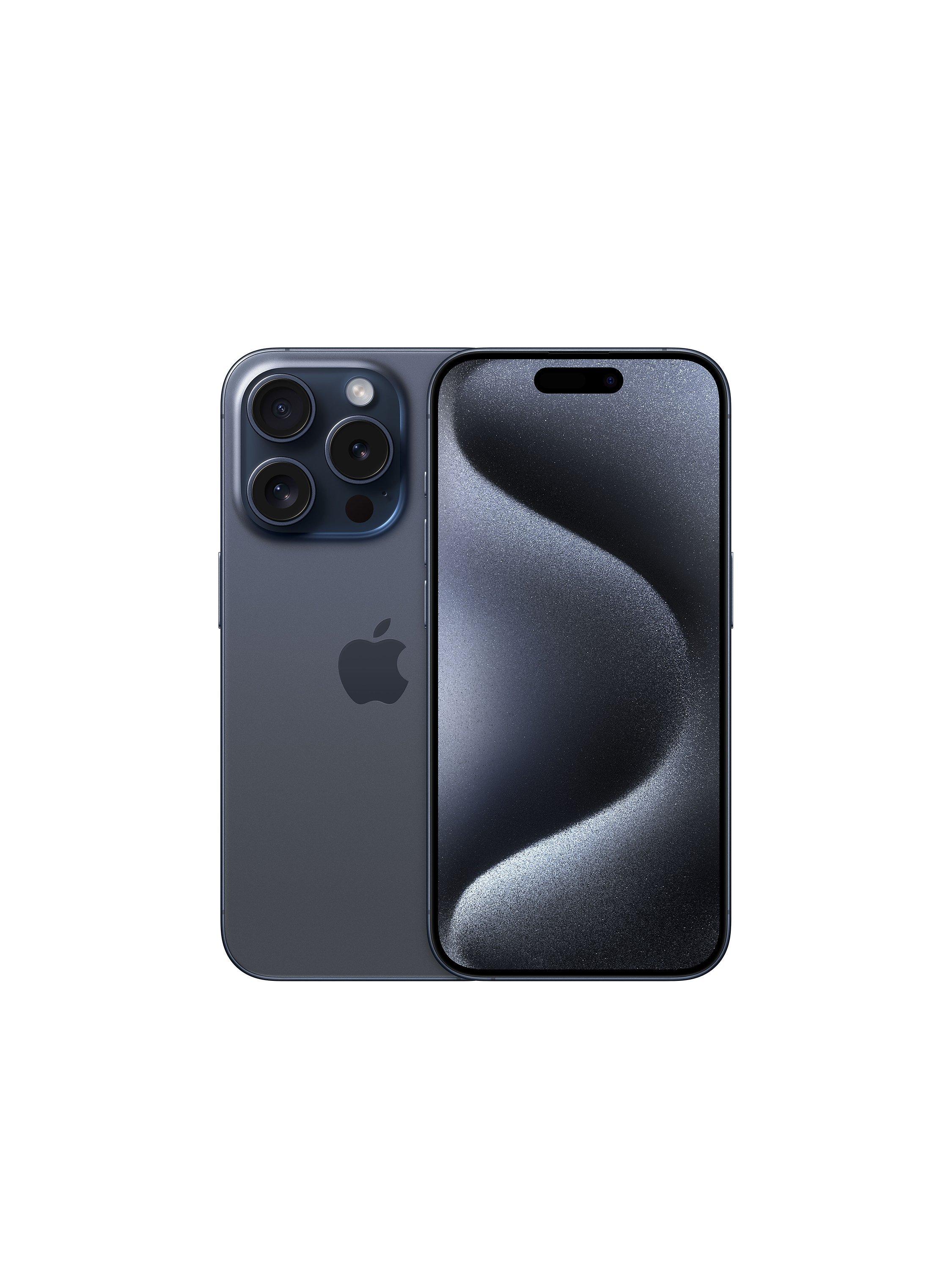Apple iPhone 15 Pro, iOS, 6.1", 5G, SIM Free, 256GB, Blue Titanium