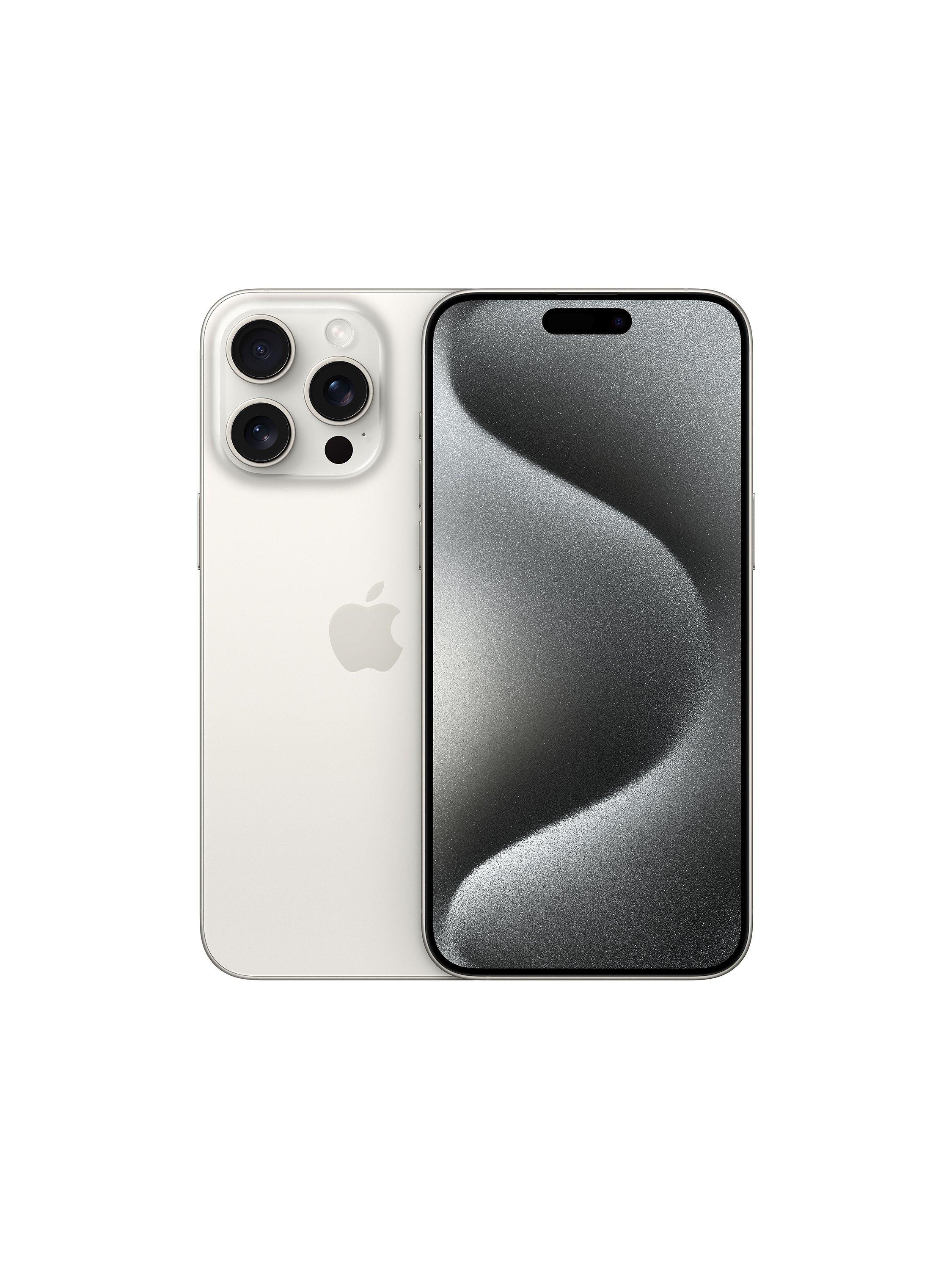 Apple iPhone 15 Pro Max, iOS, 6.7", 5G, SIM Free, 512GB, White Titanium