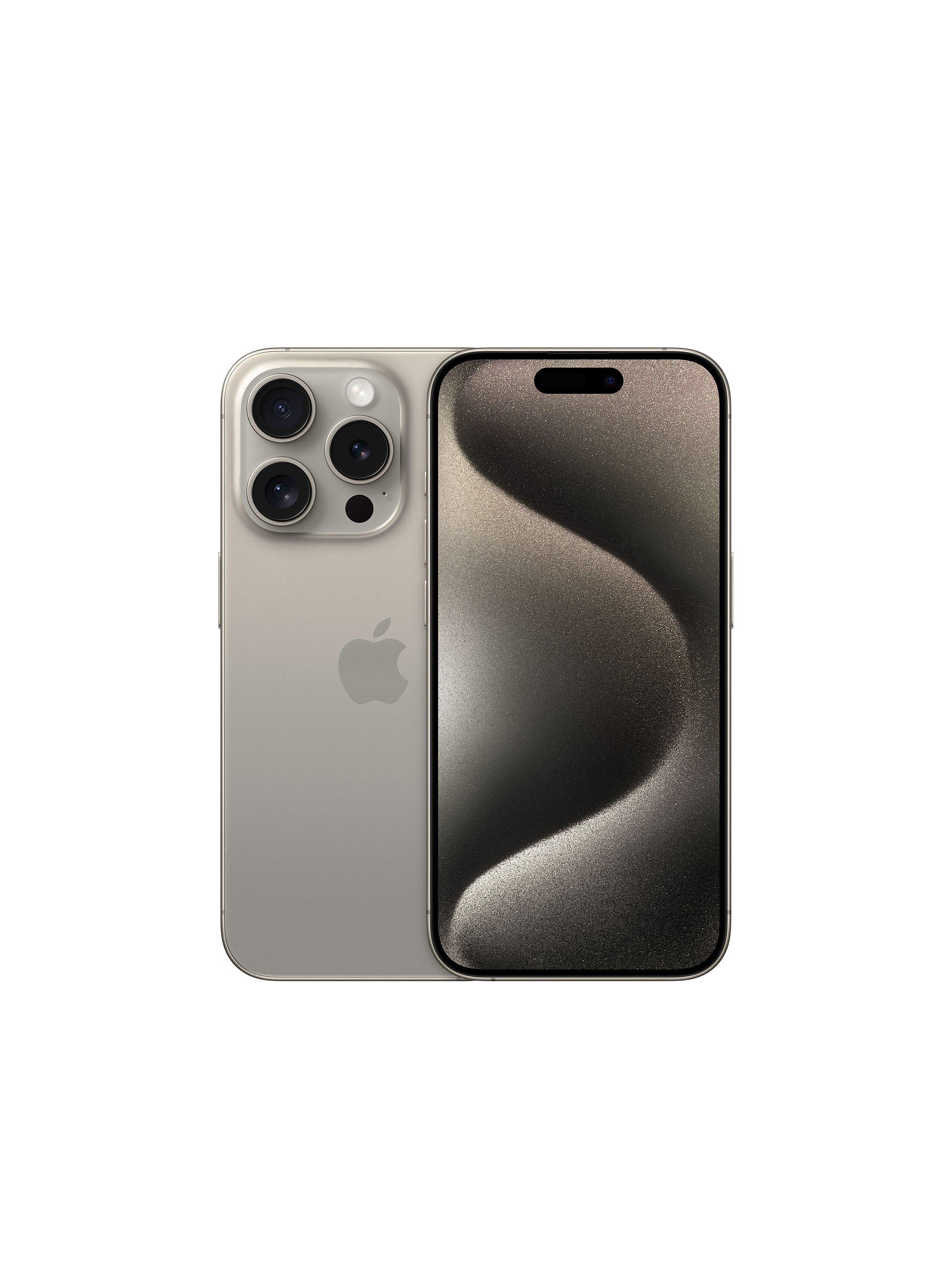 Apple iPhone 15 Pro, iOS, 6.1", 5G, SIM Free, 256GB, Natural Titanium