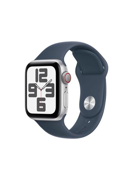 Apple Watch SE (2023) GPS + Cellular, 40mm, Sport Band, Silver/Storm Blue