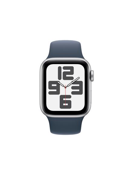 Apple Watch SE (2023) GPS + Cellular, 40mm, Sport Band - view 2, Silver/Storm Blue