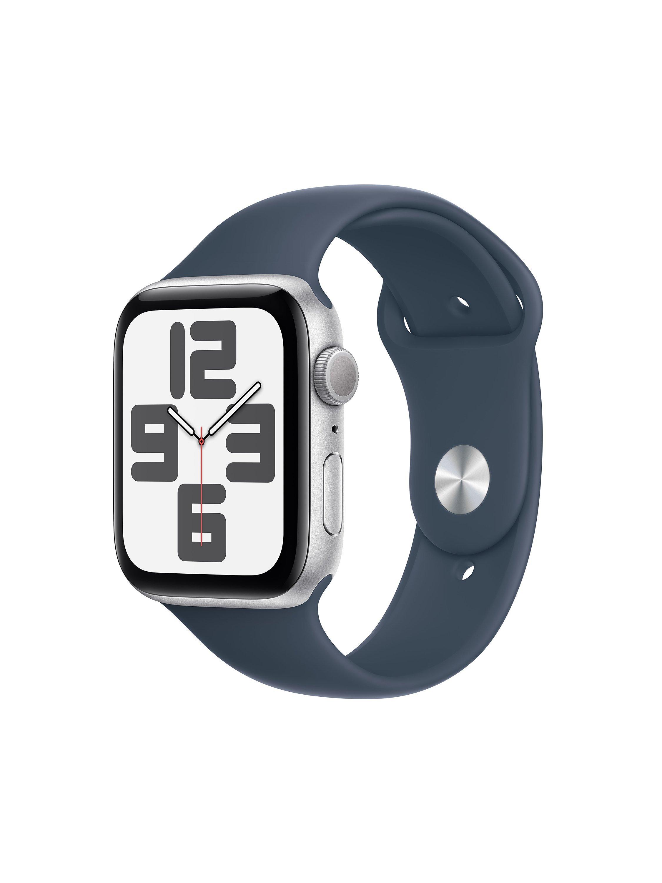 Apple Watch SE (2023) GPS, 44mm, Sport Band, Silver/Storm Blue