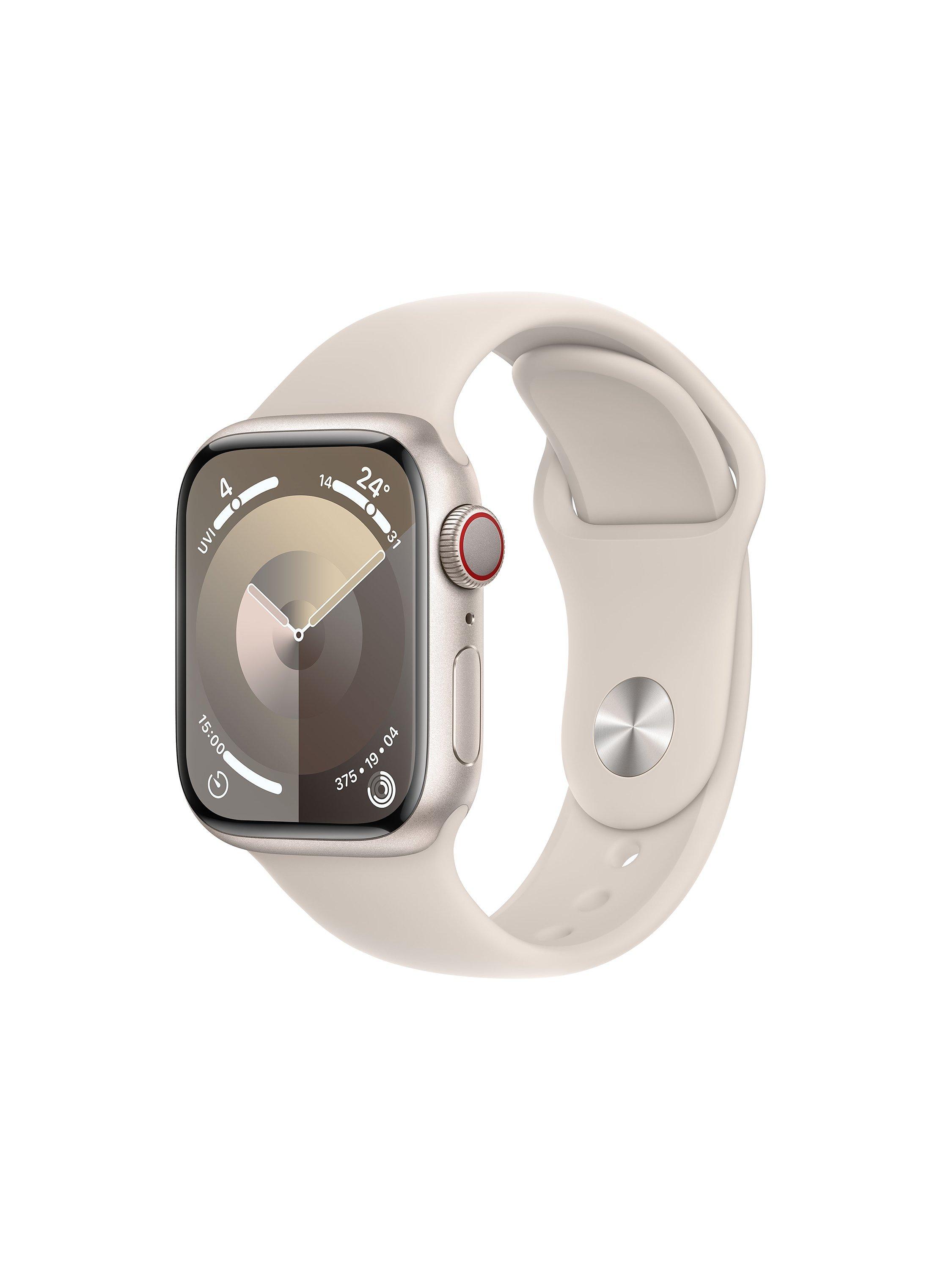Apple Watch Series 9 GPS + Cellular, 41mm, Aluminium Case, Sport Band, Starlight